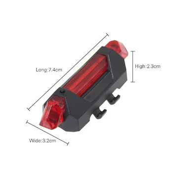 5 LED USB Įkrovimo Dviratį Uodegos Šviesos Dviračių Saugos Dviračių signalo Žibintas Galinis Dviračių Priedai Accesorios Para Bicicleta