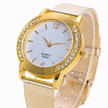 Moterų Laikrodžiai Žiūrėti Reloj Mujer Laikrodis Zegarek Damski Relogio Feminino Aukso, Nerūdijančio Plieno, Kvarcinis Analoginis Riešo Žiūrėti 30