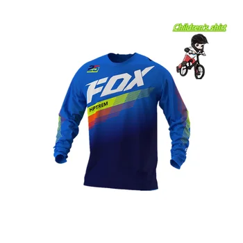 Vaikai Off-Road Lenktynių T-shirt ESU RF Dviračių Džersis Motociklų Motokroso MTB DH MX hptrem fox Jersey