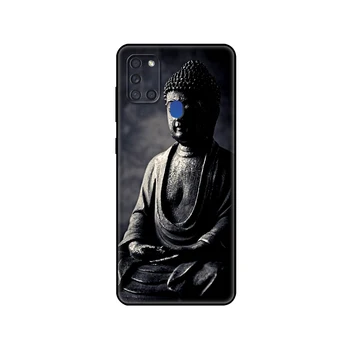 Juoda tpu Case For Samsung Galaxy A50 50S A30S A10 A01 A11 A21S A31 A41 A51 A71 M21 M30S S10 LITE Padengti Budos Statula Purnima