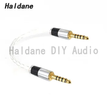 Haldane HIFI DIY 4.4 mm Subalansuotas Vyrų Vyrų monokristalo Sidabro Padengtą Audio Adapteris Jungtis, Kabelis, 8x0.72mm(19x0.07mm)