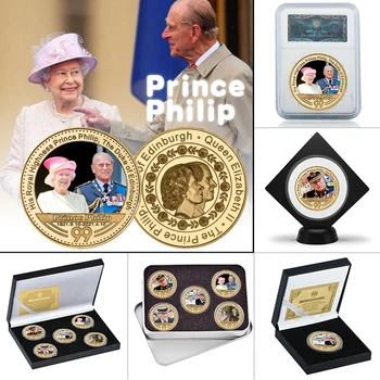 WR Prince Philip Edinburgo Kunigaikštis Auksą, Sidabrą, Proginių Monetų Rinkinys, jungtinės KARALYSTĖS Karališkoji Šeima-Karalienė Iššūkis Monetos Suvenyrų Dovanos