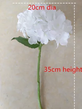 Ilgis 35cm Dirbtinės Baltos Hydrangea Gėlių Kamuolys Šilko Hydrangea Aksesuaras Namų Vestuvių Dekoravimas Netikrą Flores Puokštė