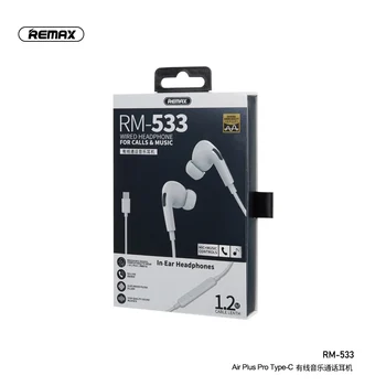 Remax Laidinis Ausinių Tipas-C In-Ear Ausinės, Skambučiams ir Muzikai RM-533 Oro Plius Pro Muzikos ausines su Mic