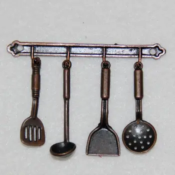 1:12 Miniatiūriniai Modeliavimas Mini Stalo Įrankių Rinkinys Lėlių Namelis Mini Šakutę, Peilį, Šaukštą Ir Miniatiūriniai Indai, Virtuvės Reikmenys Lėlės Priedai