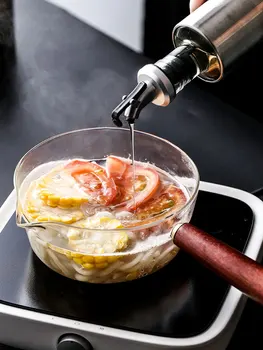 šeimos kūdikių maisto specialios karšto virti makaronai puodą skaidrus vaisių salotų dubenį stiklo mažų pieno puodai gali tiesiogiai ant ugnies
