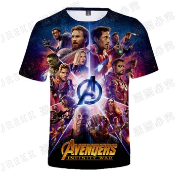 Kietas Marvel Keršytojas Filmą marškinėliai Vyrams, Moterims, Vaikams, Vasaros Trumpos Rankovės Streetwear T-shirt Super Herojus 3D Atspausdintas Viršūnes Tee