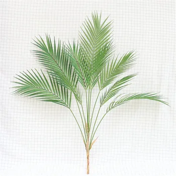 88cm 9 Šakutės Atogrąžų Netikrą Palmių Puokštė Dirbtiniai Lapai Filialas Didelė Žalia False Augalų Plastiko Lapų Havajai Šaliai Dekoro