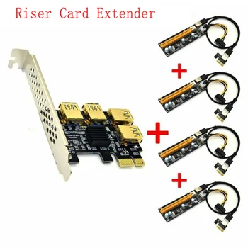 Naujos USB 3.0 Riser Card Extender PCI-E Riser Card USB Kabelis PCI Express 1X Iki 16X Extender PCIe Adapteris, Skirtas GPU BTC Miner Kasyba