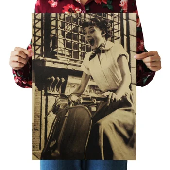 Audrey Hepburn Derliaus Plakatas Puošmena Sienų Lipdukai Retro Kraftpopieris Puošmena Filmų Plakatų 51.5X36 CM
