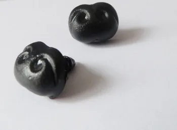 100vnt/daug 17x13mm juodo plastiko žaislas nosis saugos reikmenys lėlės medžiagos