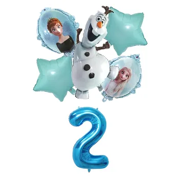 Disney Olaf&Elsa Anna Princesė Balionai Sniego 32inch Skaičius Baby Shower Folija Globos Gimtadienio Dekoracijos Vaikams, Žaislai
