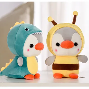 Kūrybos Mielas Animacinių Filmų Pingvinas Lėlės Pliušinis Žaislas Mielas Minkštos Lėlės, Sofos Atlošo Pliušiniai Žaislai, Gimtadienio Dovanos Kawaii Dekoratyviniai Papuošalai