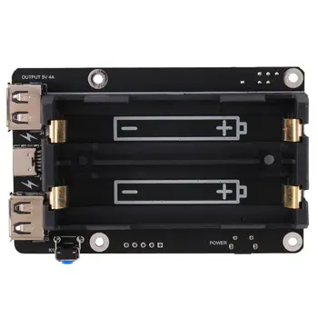 18650 Naujus LANGUS su RTC & Coulometer Pro Extended Dvi USB Maitinimo Tiekimo Įrenginys, Aviečių Pi 4 B / 3B+ / 3B