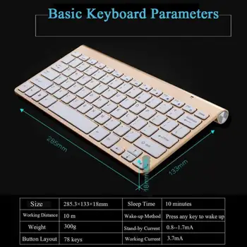 Mini Belaidės Klaviatūros Ir Pelės Rinkinys Vandeniui 2.4 G Apple PC Kompiuteriai 2021 Karšto Kompiuterių Pelių ir Klavišiniai