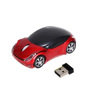 Bevielė Pelė Automobilio Formos Pelė, LED Back Light 3 Pelės Mygtukai 1200 DPI USB Imtuvas Pažymėkite Professional Gaming Pelių Tablet