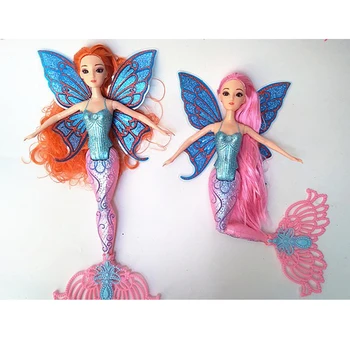 30cm Plastiko Žaislas Klasikinis Mermaid Princesė Lėlė Mergaitė Moterų figūrėlių su Drugelio Sparno Namų Puošyba
