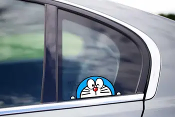 Trys Ratels FC205 Už Doraemon Kyšantį Peeker Bamperis Automobilio Langą Vinilo Lipdukas Lipdukas Anime Mielas JDM