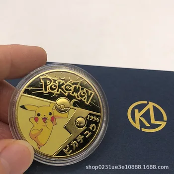 TAKARA TOMY Japonų Anime Pokemon Aukso Monetos Kortelės Pikachu Auksu Žaidimas Kolekcija Kortelės Vaikams, Cartoon Žaislai