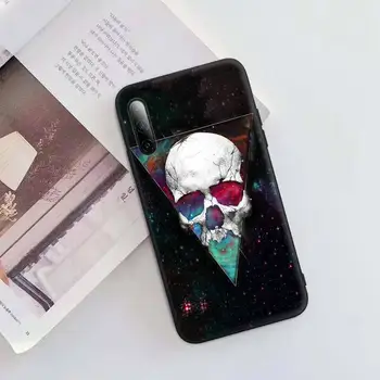 Grim Reaper Kaukolės Skeletas Juodas Silikoninis Telefono Dangtelis Huawei Y6 Y7 Y9 Premjero 2019 Y9s Mate 10 20 40 Pro Lite Nova 5t Atveju