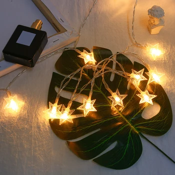 Star String Žibintai LED Pasakų Girliandą Vandeniui Kalėdų, Vestuvių Namų Patalpų Apdailos Šiltai Balta