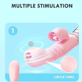 Du kartus Liežuvio Cunnilingus Vibratorius Dildo Makšties Lyžis Klitorio Stimuliavimo Vibratorius Suaugusiųjų Sekso Žaislai Moterims, USB Įkraunamą