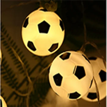 10/20/30/40 LED Kamuolys String Žibintai Plastiko Futbolo Pasakų Žibintai, Baterija Flash Girliandas Šviesus Šalies Teismo Lauko Žaidimas Apdaila