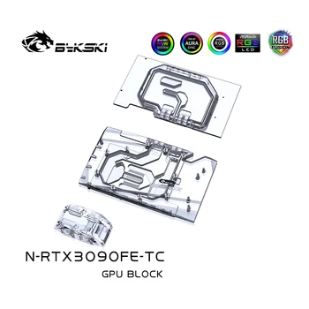 Bykski Vandens Bloko naudoti NVIDIA RTX3090 Įkūrėjas Edition GPU Kortelės / Vario Bloko / Backplate Aušinimo / RGB AURA / FIV GPU KORTELĖS