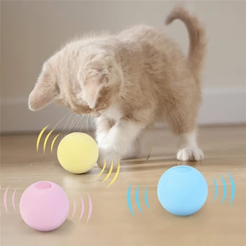 Smart Kačių Žaislai Interaktyvus Kamuolys Jutiklinis Garso Katžolių Pet Mokymo Squeaker Prekių Žaislas Katėms Jouet Supilkite Pokalbių Jouet Pokalbių