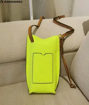Naujas saldus besišypsantis veidas telefono maišelis gali būti dėvėti mini krepšys oda medžiaga banga moterų animacinių filmų dizaino paketas