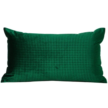 Diphylleia Modernios Šviesos Prabangus Pagalvės užvalkalą Speical Dizainas, Green Velvet Houndstooth Juostelės Pagalvės užvalkalą Aikštėje 18x18 Cm