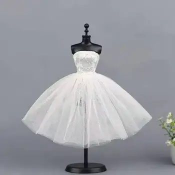 1:6 Baltos spalvos Nėrinių Princess Tutu Suknelė Lėlės Drabužius Barbie Drabužių Baleto Suknelės, Šaliai Suknelė Vestidoes 1/6 BJD Lėlės Priedai