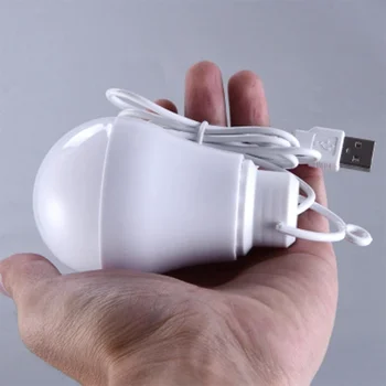 Šaltas Pagalbos Skaityti Lauko 5W Nešiojamų Lempos Lemputė USB Kamuolys Lemputė Naktį LED Atsitiktinai Viena