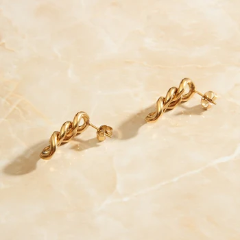 SOMMAR Aukštos Kokybės Aukso spalvos Kvepalai moterims stud auskarai Ilgi, sunkioji grandinė moterų auskarai plūduriuojantis pakabukai