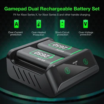 Gamepad Dual Įkrovimo Baterija (Akumuliatorius Nustatyti Žaidimų Valdiklis Baterijos Nustatyti Gamepad Baterija Xbox Serijos Tipas-C Įkrovimo Kabelis