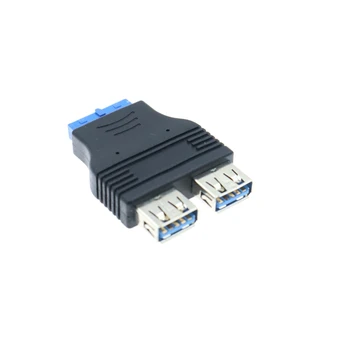 Dual-port USB 3.0 plokštė su integruotu 20-pin jungties adapteris, 20-pin, 2 X USB A female jungtis geriausios kokybės