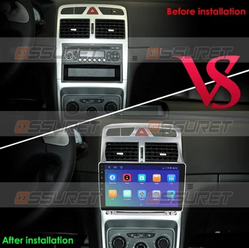 Autoradio 2din Android automobilio multimedijos grotuvo Peugeot 307 307CC 307SW 2002-2013 automobilio radijo, GPS navigacija, Wi-fi, 