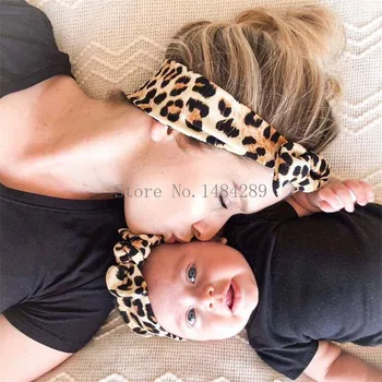 2vnt/Komplektas Mados Mama ir Kūdikis Leopard 
