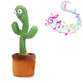 Šokių Kalbėti Kaktusas Įdaryti Pliušinis Žaislas Dainavimo Elektros Žaislas su 120 Dainų Įrašymo Mokymasis Kalbėti Anksti Švietimo Žaislas