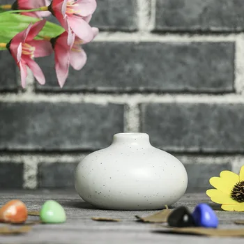 Vazonas Vaza Baltos Keramikos Stalo Vaza Ornamentu Biuro Stalas, Stalo Gėlių, Vestuvių Dekoravimas Trumpas Dot Budistų Kinijos