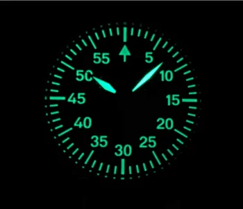 44mm GEERVO black dial Azijos 6497 17 brangenybės, Mechaninė Vertus Vėjo judėjimo vyriški žiūrėti žalios šviesos Mechaninė Laikrodžius gr3