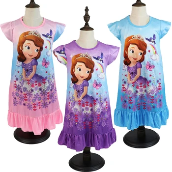 2021 Disney Princess Dress Mergina Vasaros Drabužiai Vaikams, Rūbai Vaikams, Pižama Gimtadienio Suknelės, Laisvalaikio Kostiumas Sofija 3 8 Y