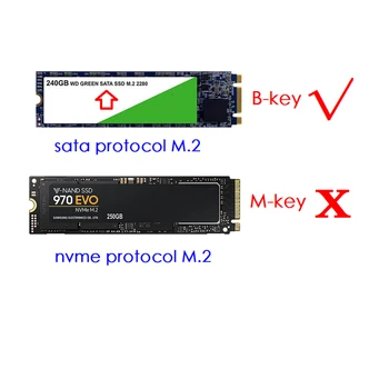 M. 2 NGFF SATA SSD Konverteris Adapterio plokštę 2012 