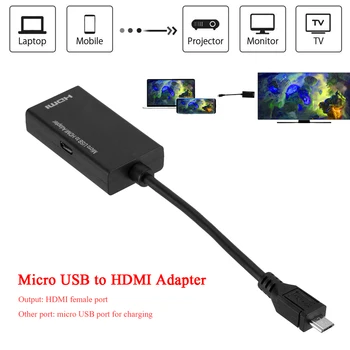Micro USB 2.0 HDMI suderinamus Kabelio Adapteris Keitiklis Išorės Vaizdo plokštė Multi Monitorius, Adapteris, skirtas 