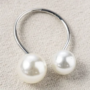 Naujas Mados korėjos U-formos Anga Žiedas Reguliuojamas Perlų Elegantiškas Žiedai Moterų Valentino Dienos Dovana Jewerly Dovana
