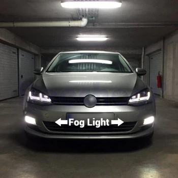 2vnt Aukštos kokybės Canbus Baltas Automobilis LED priekinis rūko žibintas, priešrūkinis žibintas VW Golfo 7 MK7 VII 2016 2017 2018