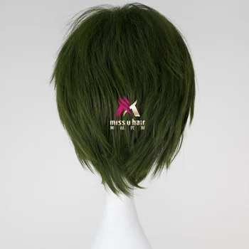 Japonų Anime kurokos krepšelį, Žalią peruką kuroko no basuke Midorima Shintaro žalia tiesiai perukas Komiškas vaidmuo žaisti plaukai + perukas bžūp