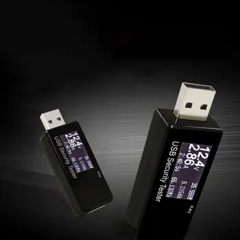 Mažas Dydis USB Saugos Saugumo Testeris LED Digital Voltmeter Ammeter Baterijos Talpos Indikatorius Įtampos Elektros Skaitiklis, Įkroviklis