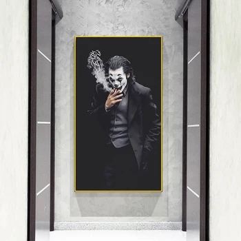 Joaquin Phoenix Portretas Plakatas ir Spausdinimo Kino Komiksų Joker Drobės Tapybos Cuadros Sienos Meno Nuotrauką Kambarį Apdaila