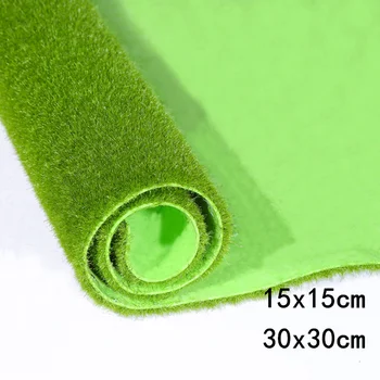 30*30 cm Micro Kraštovaizdžio Puošmena Mini Pasakų Sodas Modeliavimas Augalai Dirbtiniai Netikrą Moss Dekoratyvinės Vejos Velėna Žalia Žolė